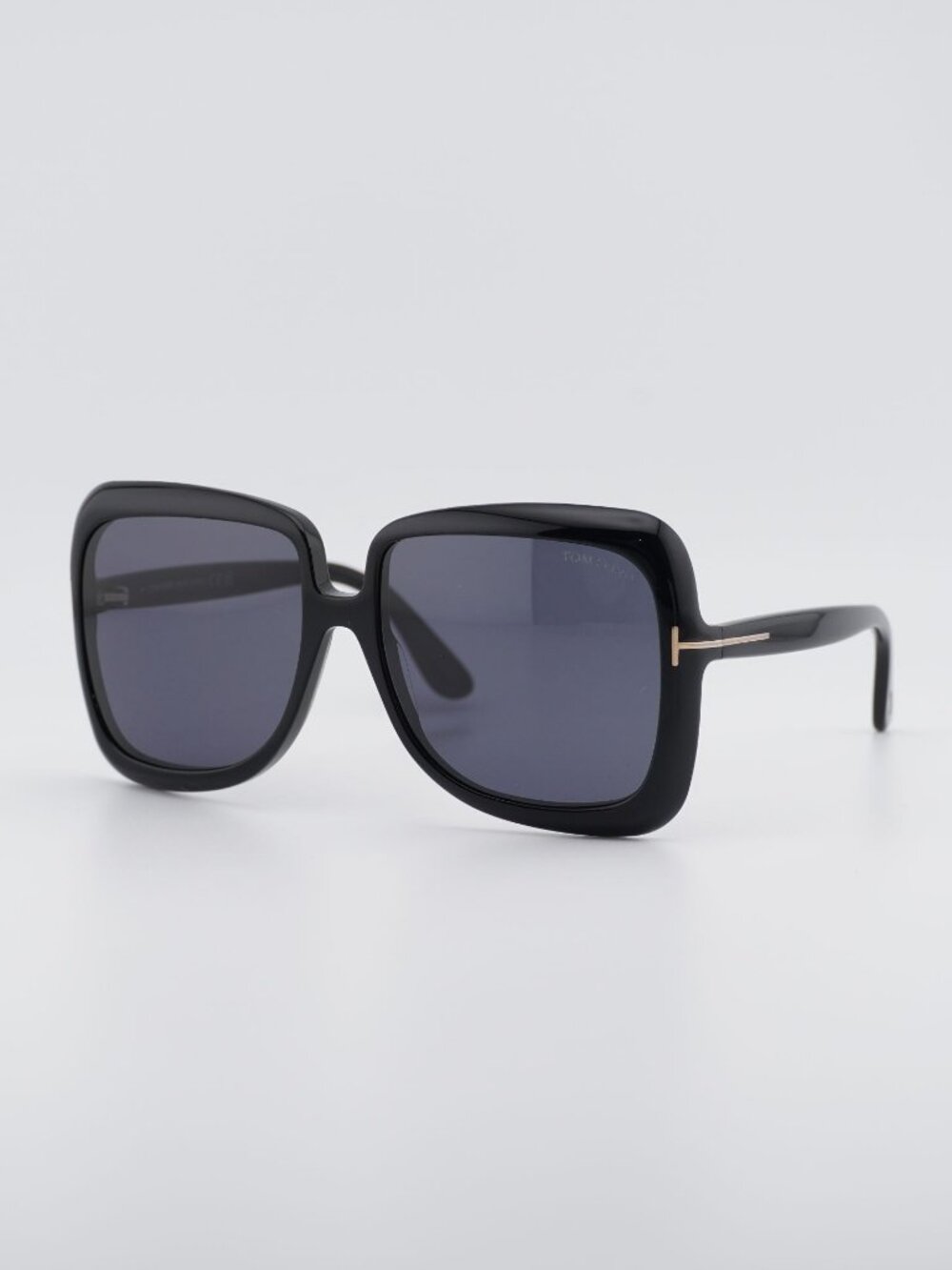 Tom Ford Lorelai FT1156 01A Sunglasses Shiny Black Square Frame, Smoke Lenses